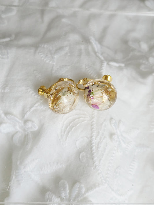 Handmade Dried Flower Earrings