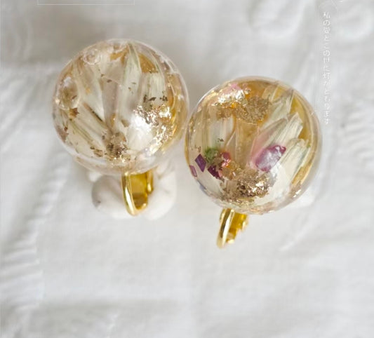 Handmade Dried Flower Earrings
